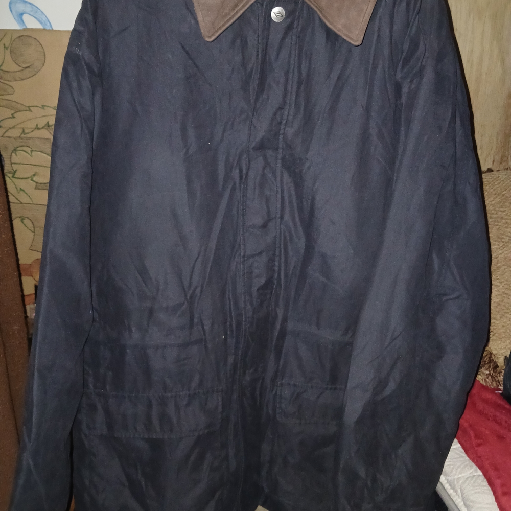 Joseph Abboud Black Coat with Brown Collar
